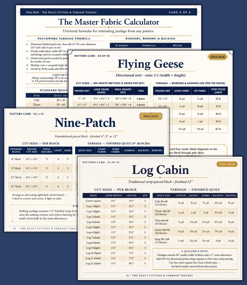 The Exact Cutting & Yardage Toolkit